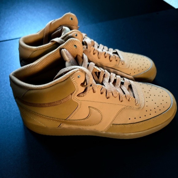 Nike Other - Nike Court Vision Mid Flax/Flax-Gum Light Brown CD5466-200 Men's‎ size 8 wheat